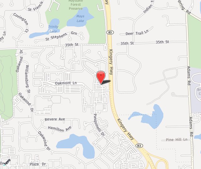 Location Map: 900 Oakmont Lane, Westmont, IL 60559